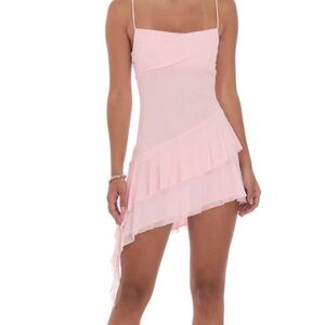 Lucy in the Sky Light Pink Asymmetrical Dress